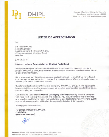 appreciation letter